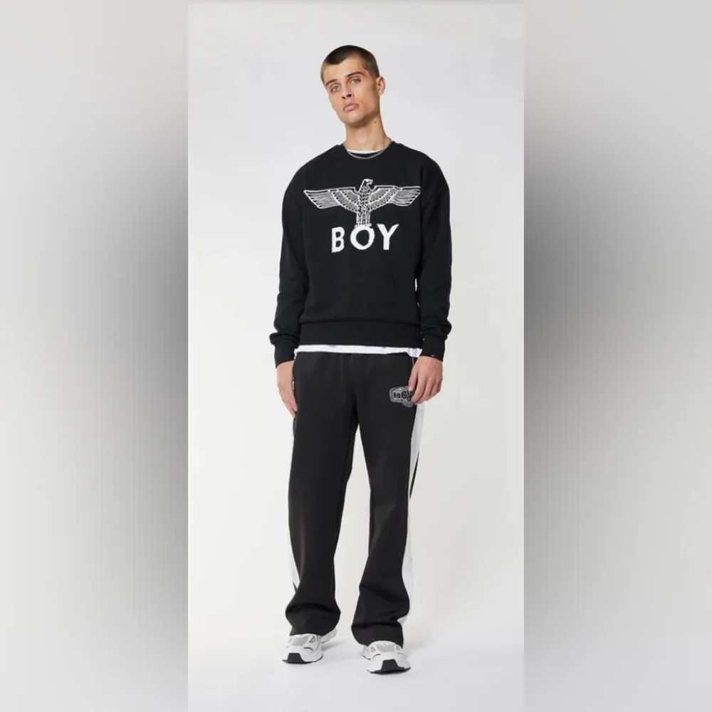Boy London Boy Eagle Scribble Sweatshirt Size Sm Black White Minor Callouts - Picture 1 of 11